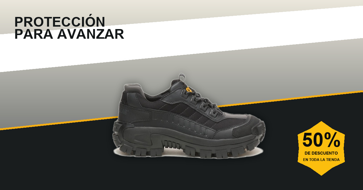 Zapato de trabajo Invader negro de perfil